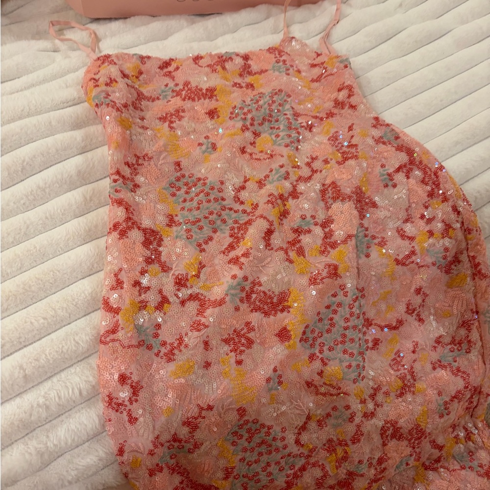 Oh Polly Pink Floral Maxi Dress - Picture 4 of 5